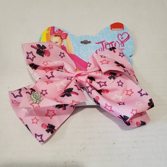 2/$15 Jojo Siwa Pink Star Microphone Bow - Picture 1 of 5